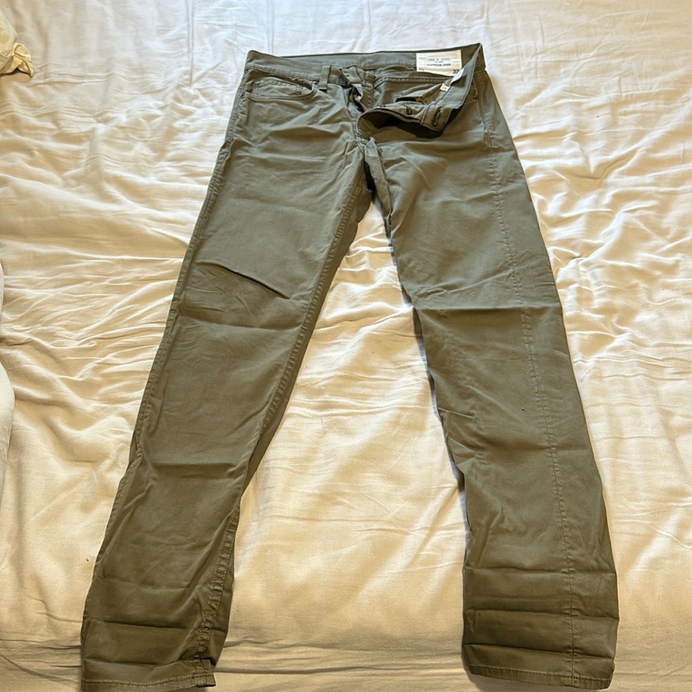 Rag and Bone men’s 32 waist olive green pants